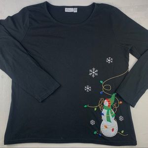 Snowman holiday long sleeve shirt